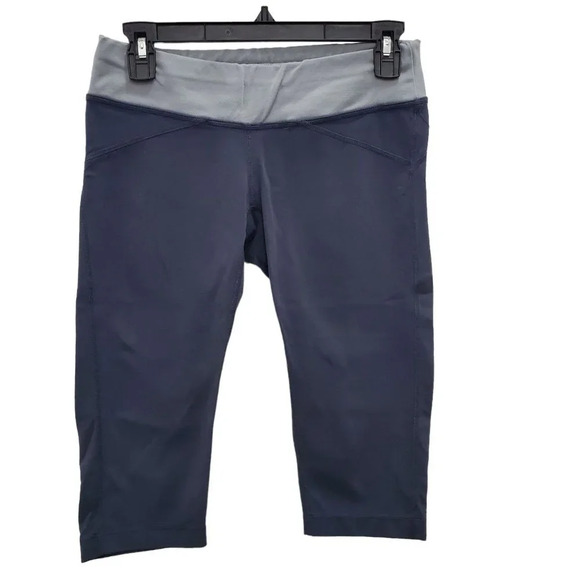 Lucy Activewear LucyPower Vintage Two Tone Gray‎ Fitted Capris USA Made Size S - Picture 1 of 3